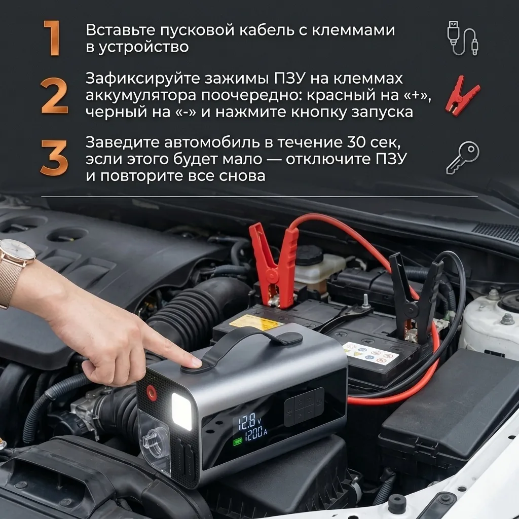 Пуско-зарядное устройство Nexa YSE-01, 10 в 1 — фото 3