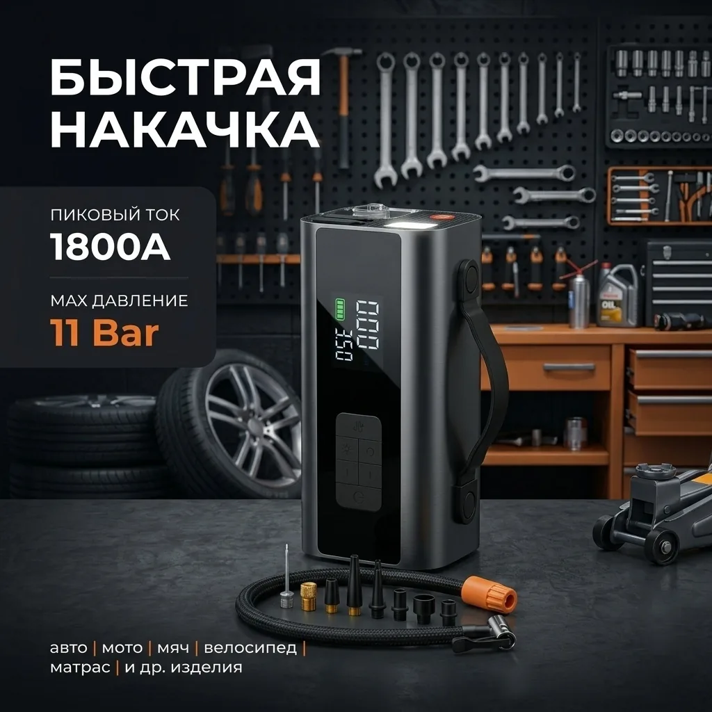 Пуско-зарядное устройство Nexa YSE-01, 10 в 1 — фото 4