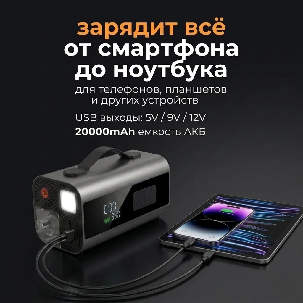 Пуско-зарядное устройство Nexa YSE-01, 10 в 1 — фото 6